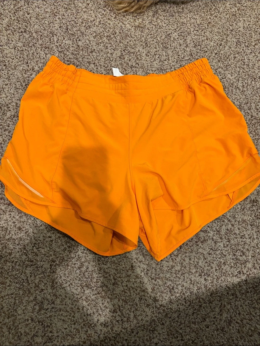 lululemon athletica Bright Orange Running Shorts